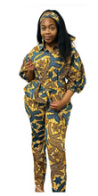 African Top & Pant Set - Harvest Blue