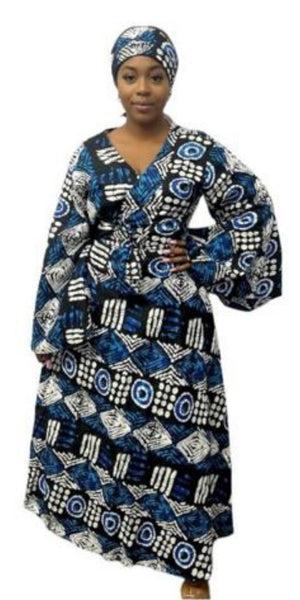 african wrap dress Hathi Wrap Dress