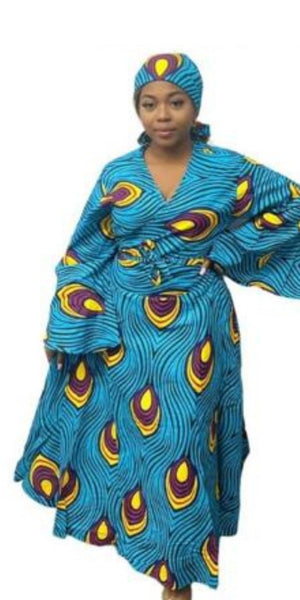 african wrap dress Hathi Wrap Dress