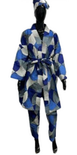 Kimono Pants Set - Ankara Blue