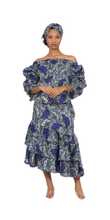 Tiered Skirt & Ruffle Top Set African Chic