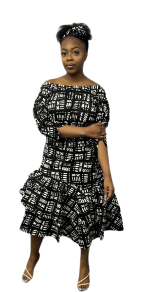 Tiered Skirt & Ruffle Top Set Modcloth (Black)