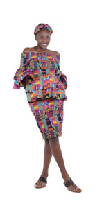 Smoking Top & Skirt African Paisley