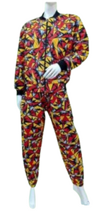 Unisex Tracksuit - Spirals (Red & Yellow)