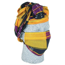 African Headwraps and Face Masks (Kente Cloth C)