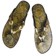 Ngaye Sandals: Snake Skin (Black)