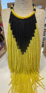 Copy of Maasai Necklace Yellow and Black V