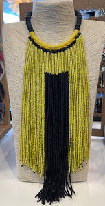 Copy of Maasai Necklace Yellow and Black V