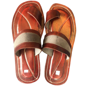 Ngaye Sandals: Red & Silver (Unisex)