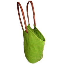 Raffia Trapezoid Bag_Green
