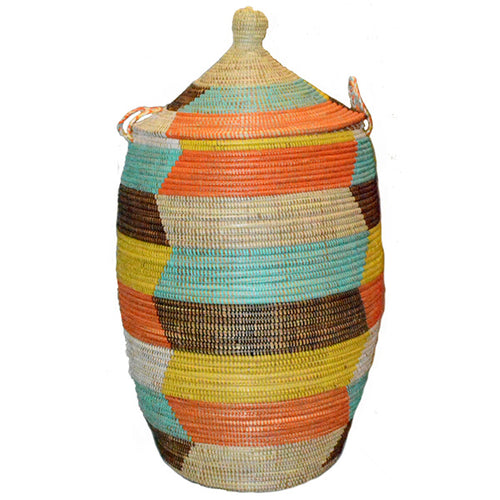 Hamper/Storage Basket - Multicolored Fall Harvest
