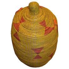 Hamper/Storage Basket -Yellow & Red
