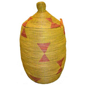 Hamper/Storage Basket -Yellow & Red
